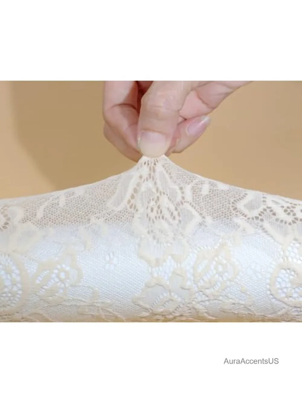 Women Fingerless Elbow Length Lace Gloves Floral Opera Gloves Pair
